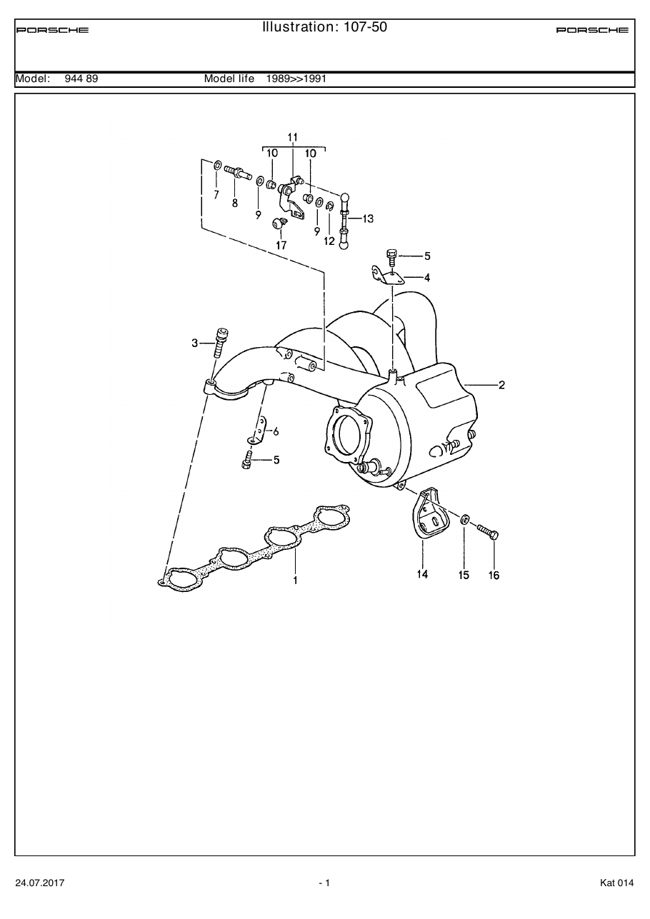 Exploded parts diagram — L-jetronic