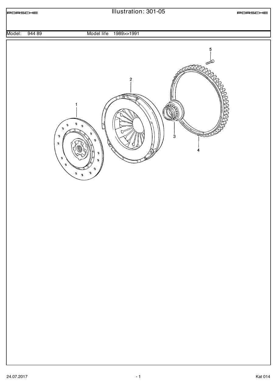 Exploded parts diagram — Clutch
