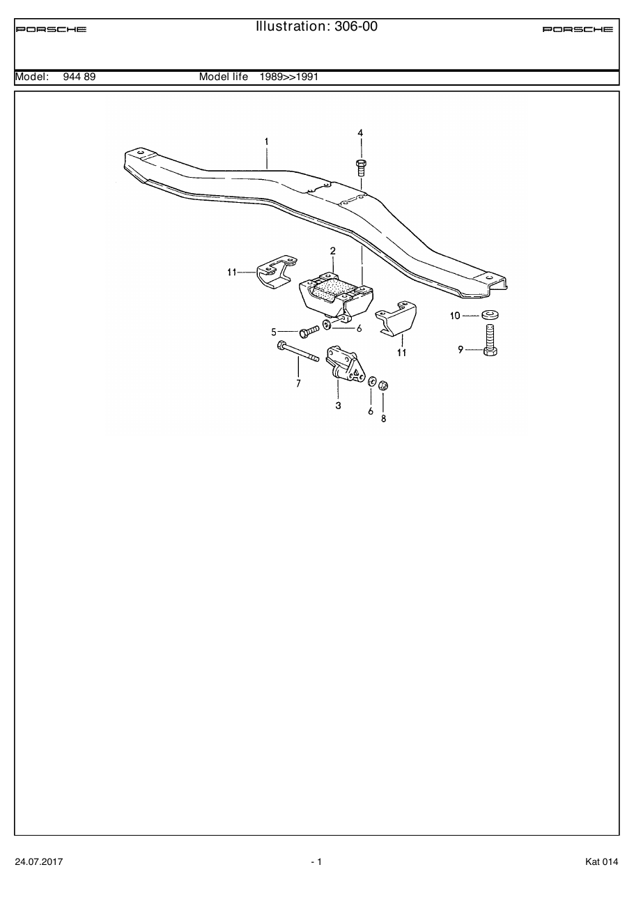 Exploded parts diagram — Transmission suspension