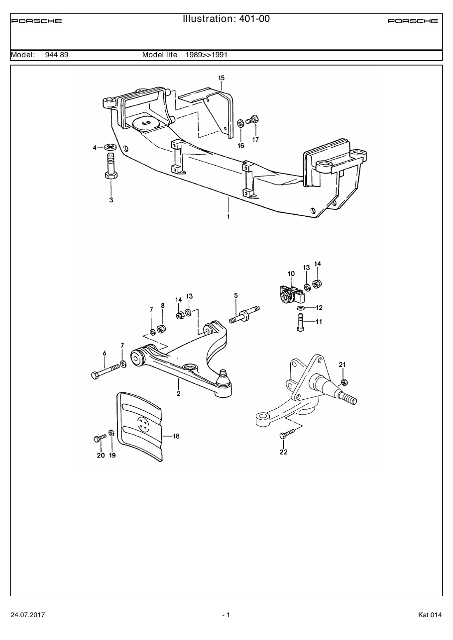 Exploded parts diagram — Wishbone