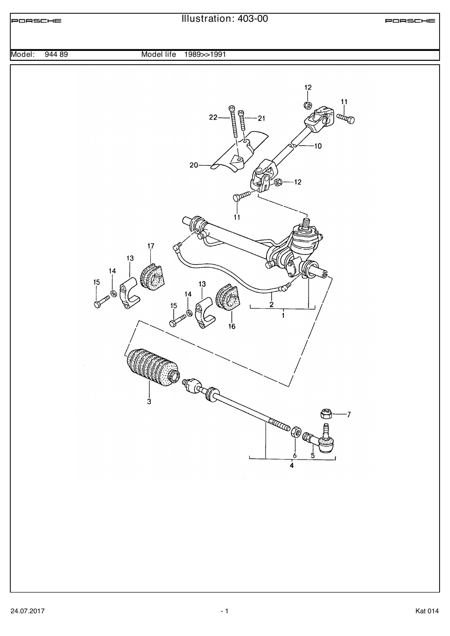 Exploded parts diagram — Power steering