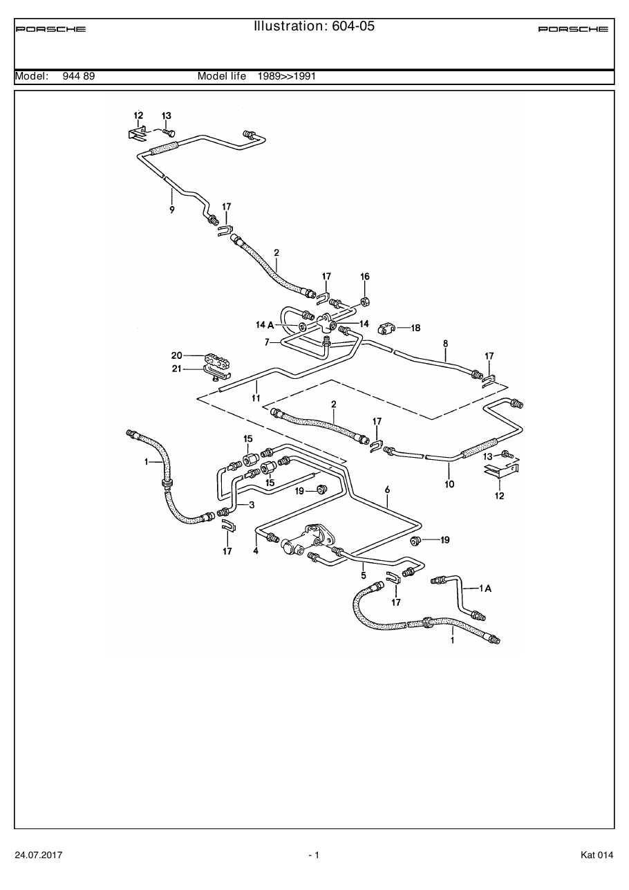 Exploded parts diagram — Brake lines