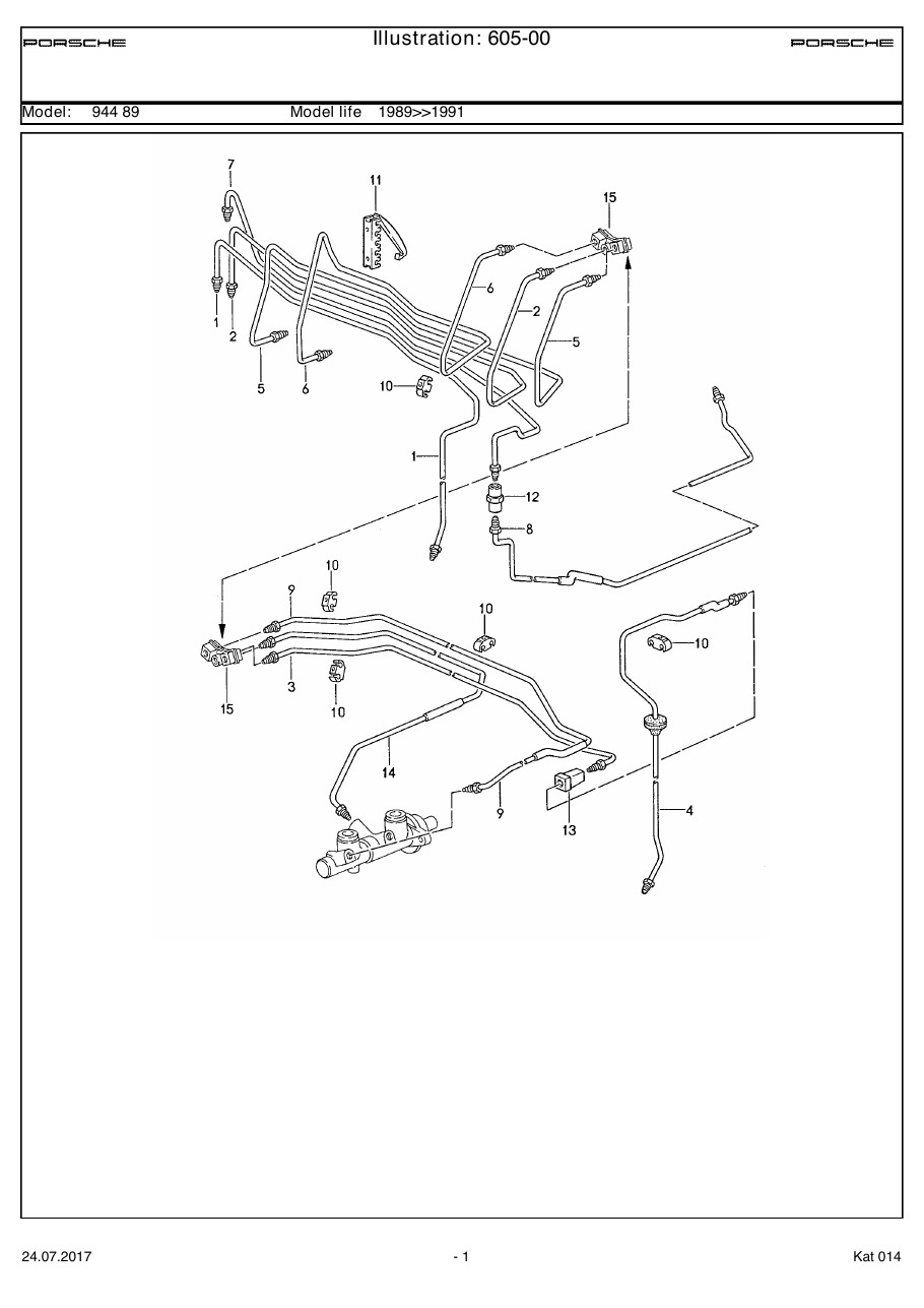 Exploded parts diagram — Brake lines