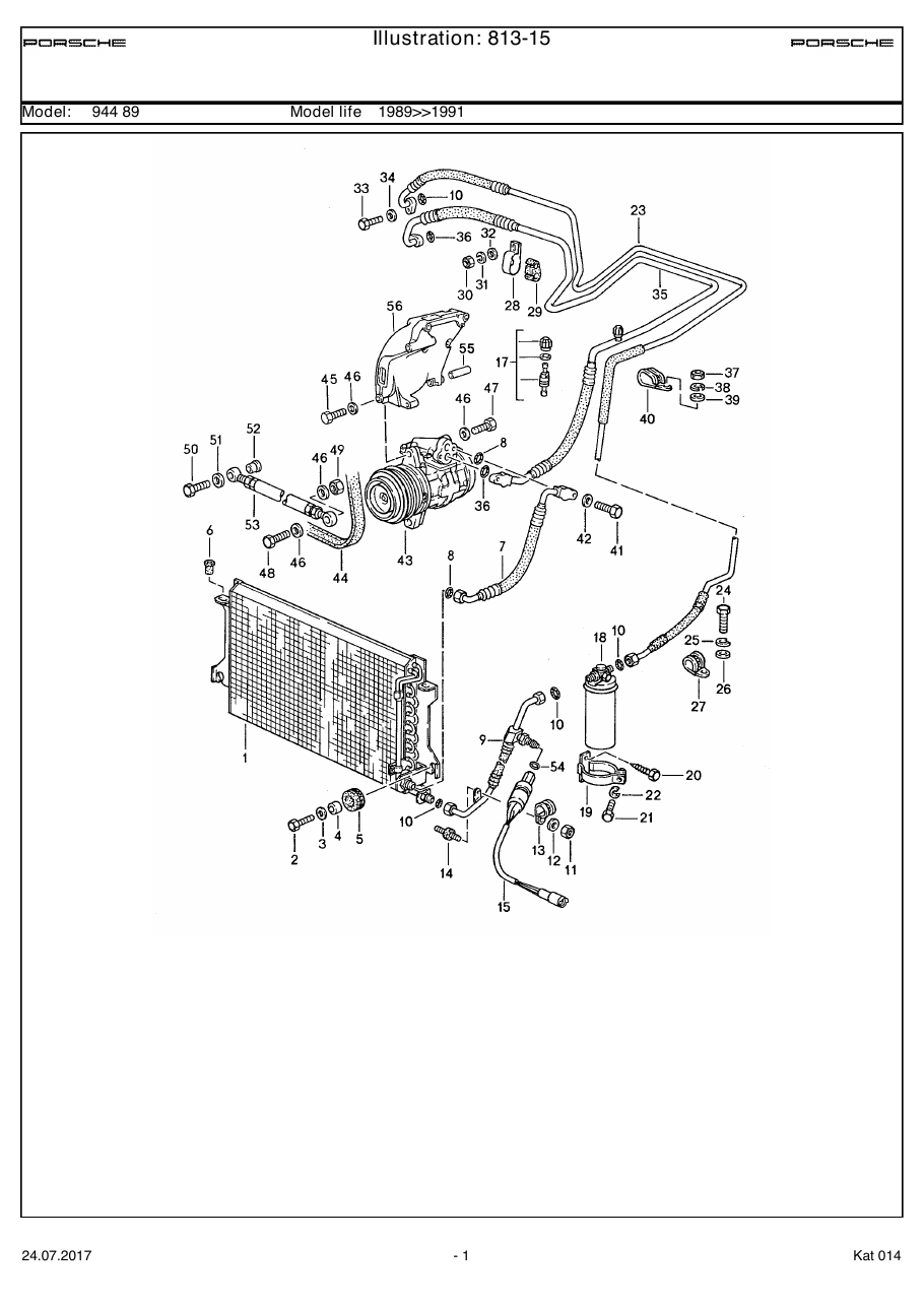 Exploded parts diagram — Refrigerant circuit