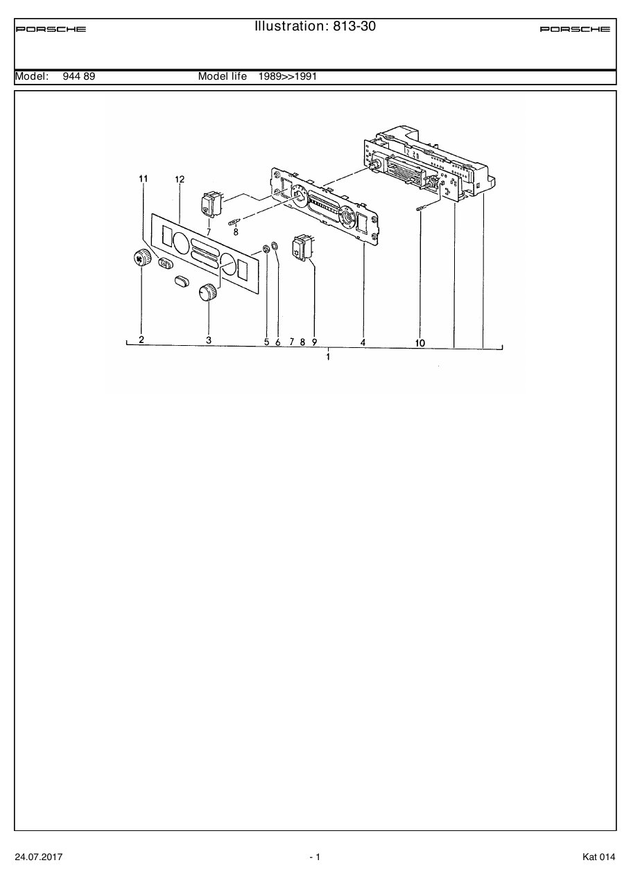 Exploded parts diagram — Control switch