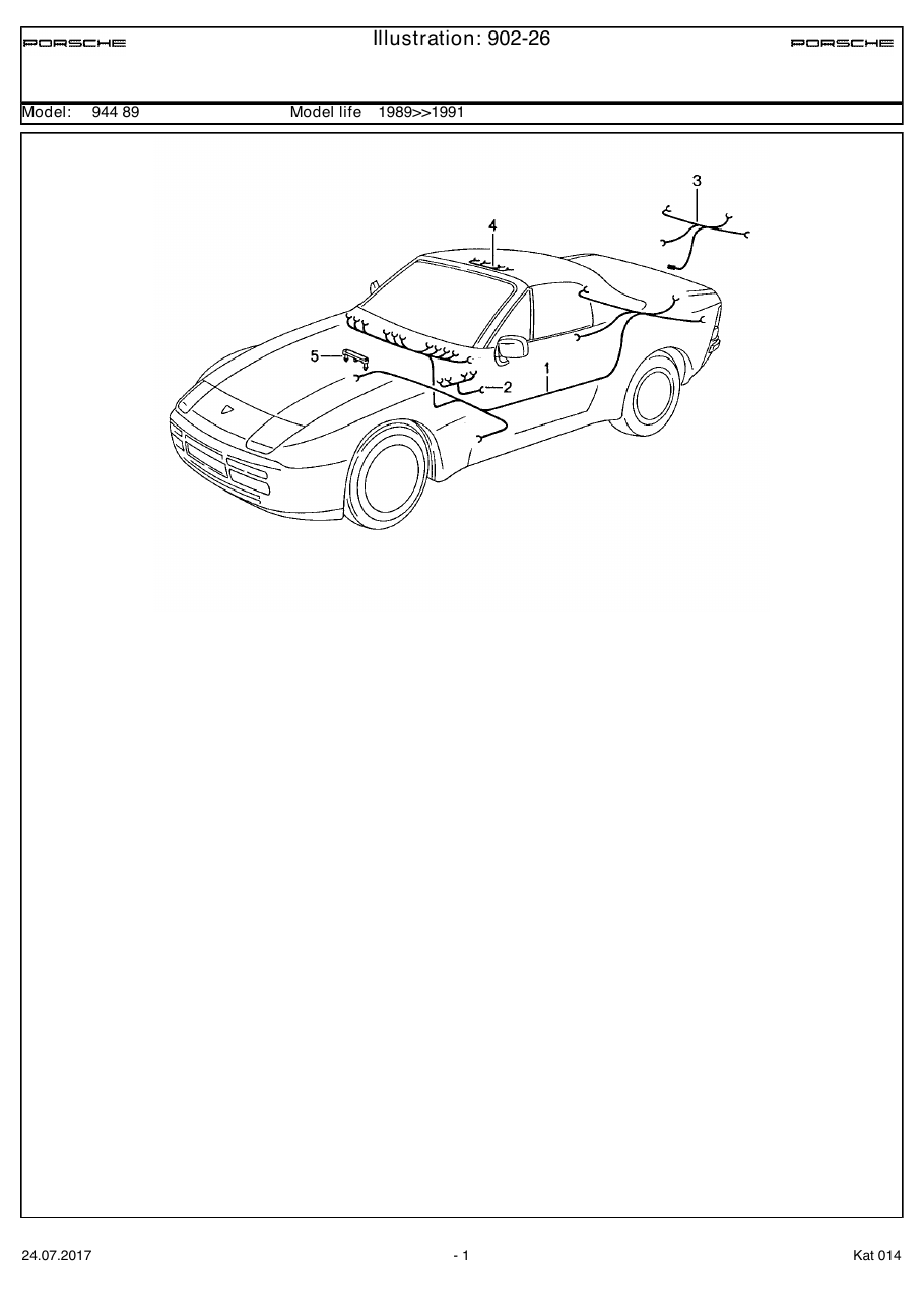 Exploded parts diagram — Wiring harnesses