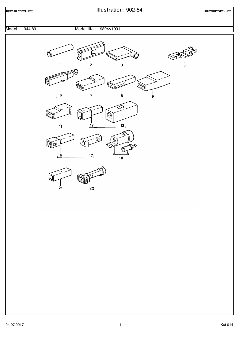 Exploded parts diagram — Insulated cable connection