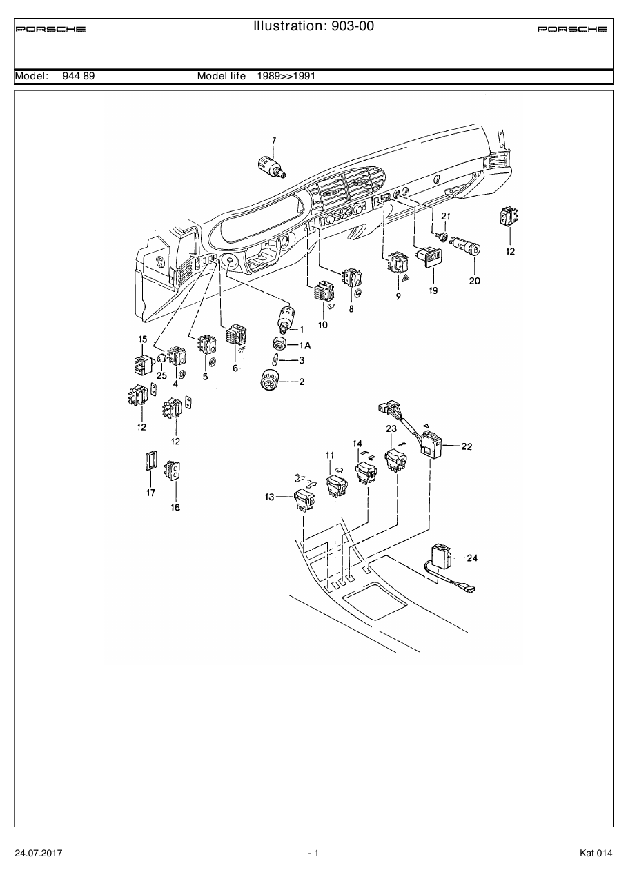 Exploded parts diagram — Switch