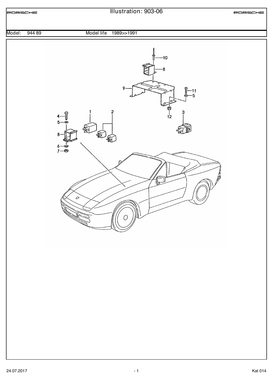Exploded parts diagram — Relay