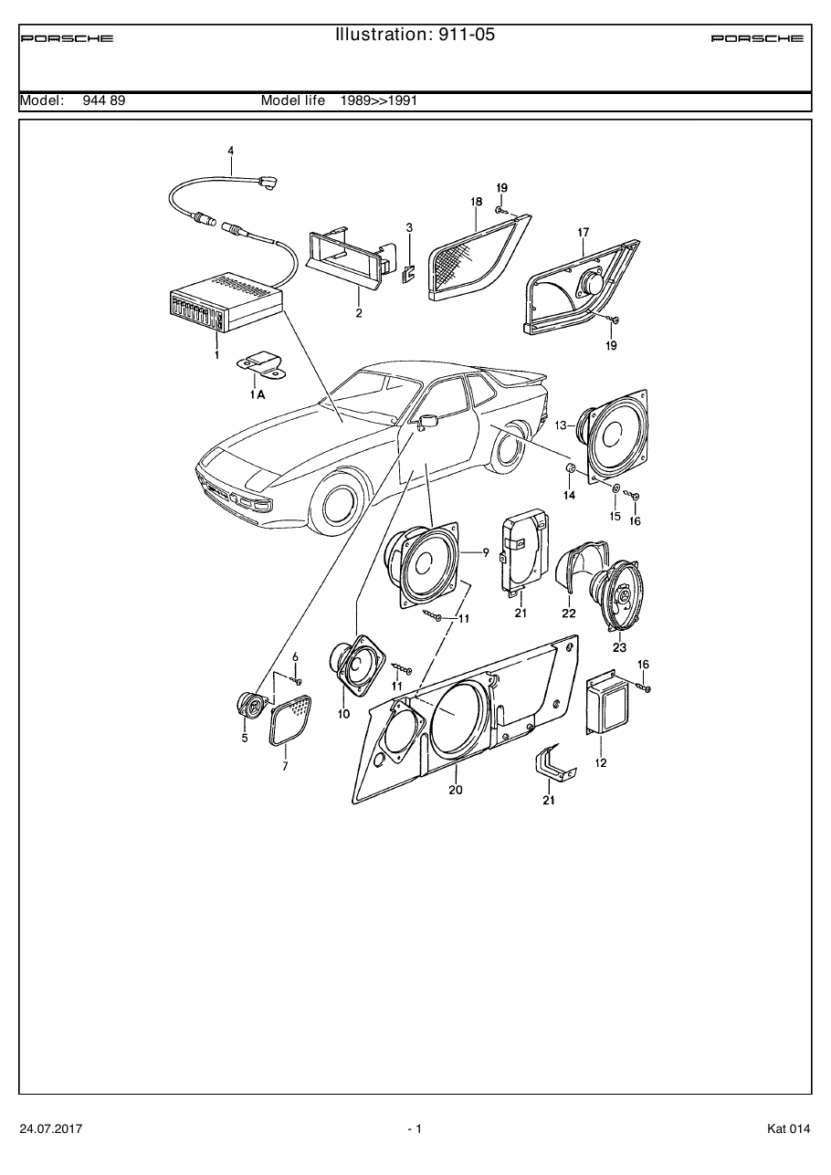 Exploded parts diagram — SOUNDSYSTEM