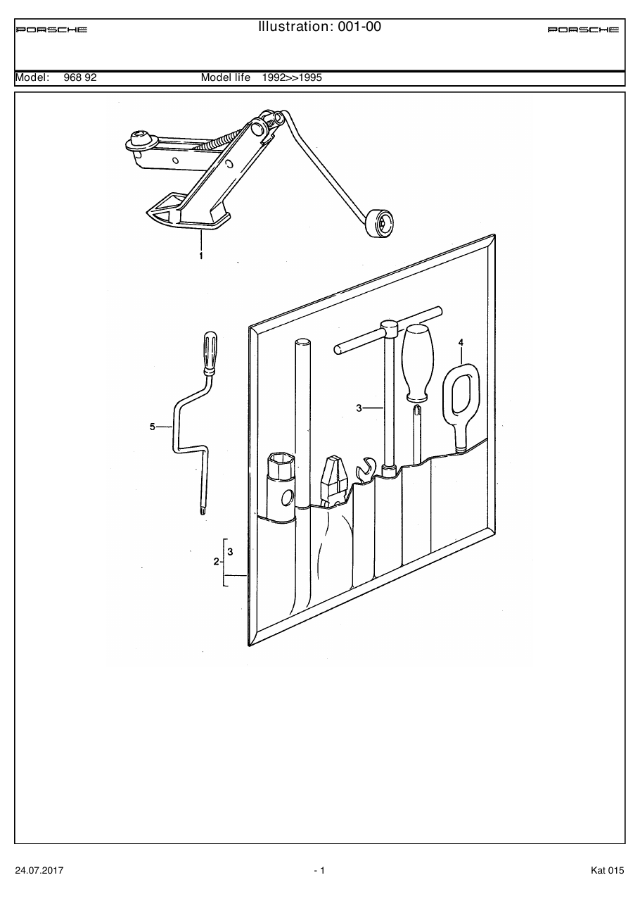 Exploded parts diagram — Accessories