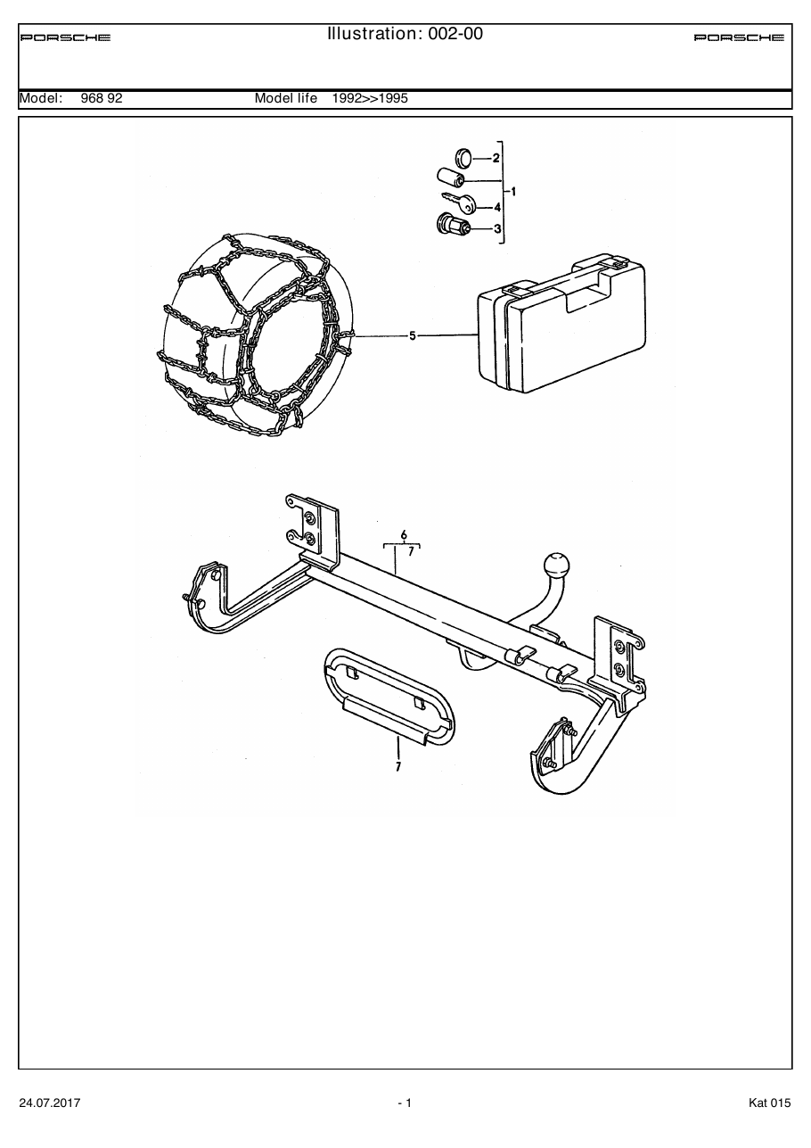 Exploded parts diagram — Accessories