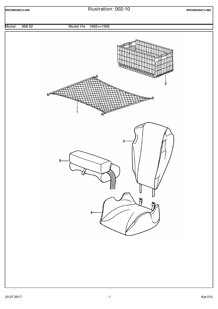 Exploded parts diagram — Accessories