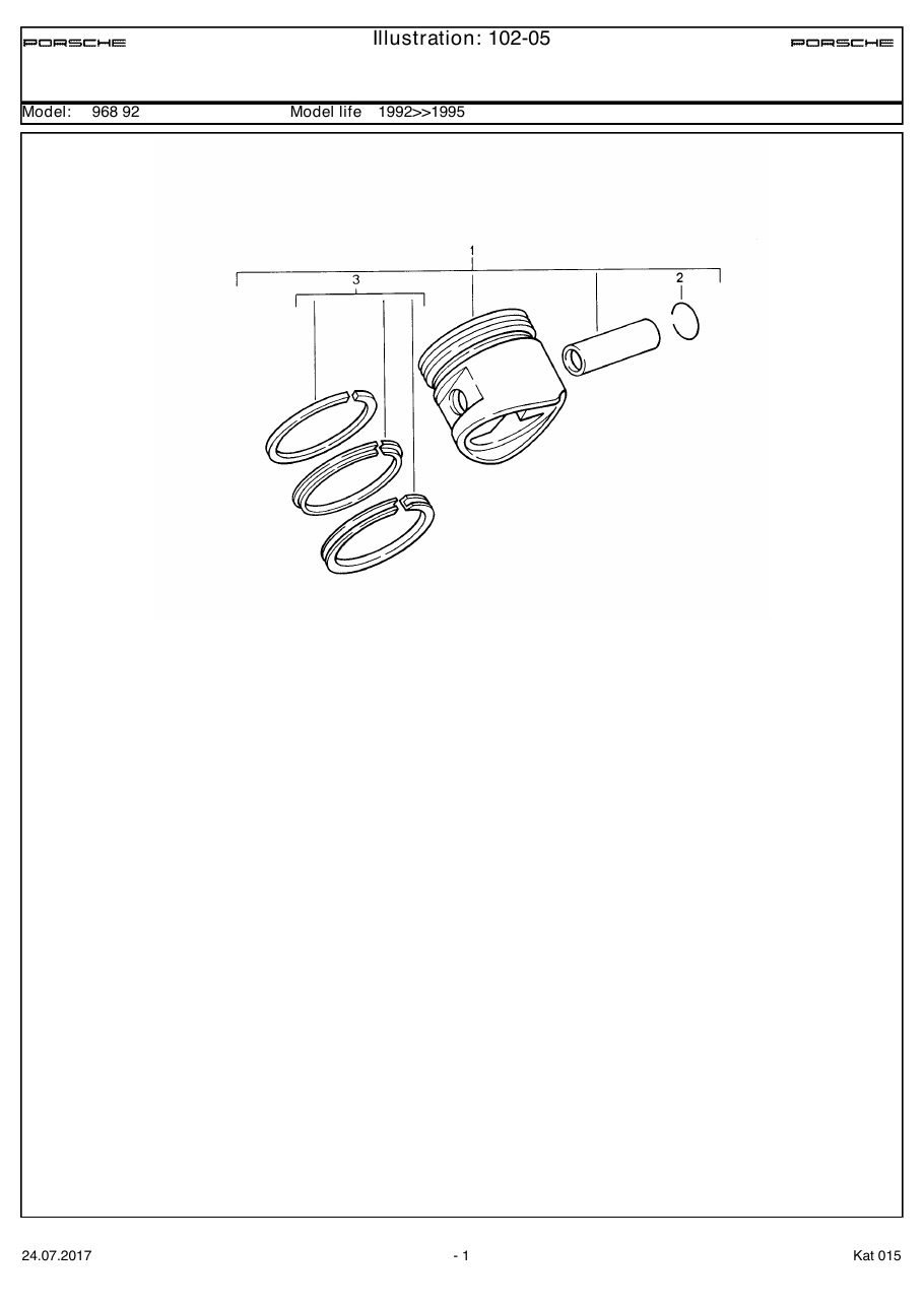 Exploded parts diagram — Piston