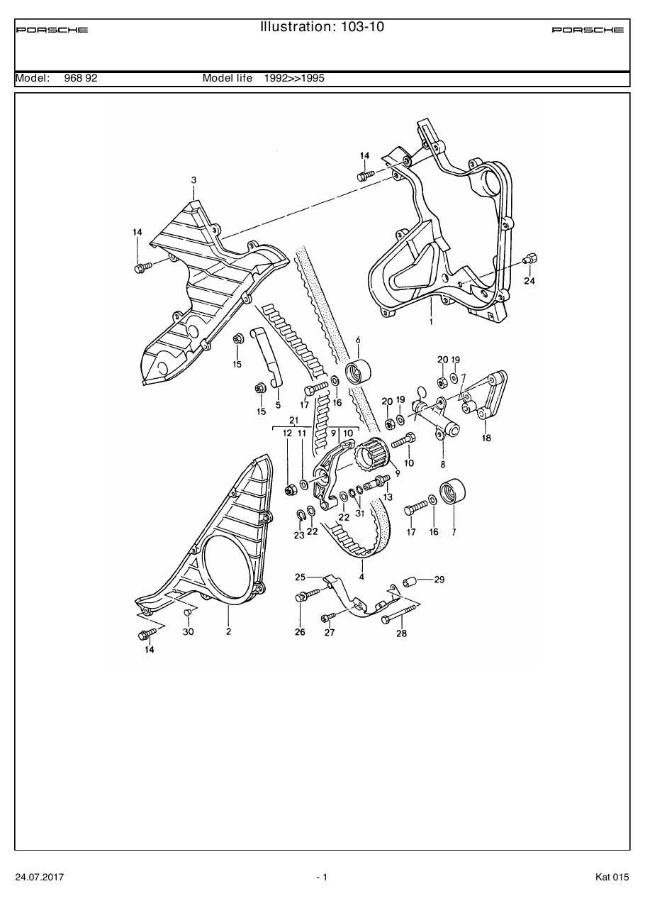 Exploded parts diagram — Driving mechanism