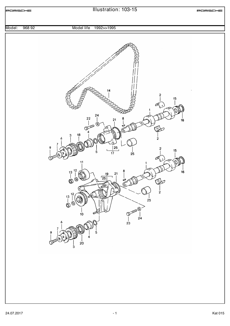 Exploded parts diagram — Driving mechanism
