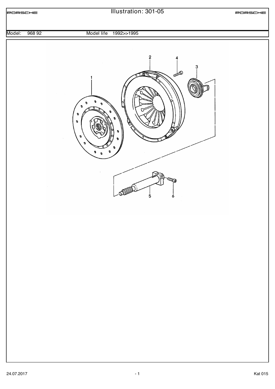 Exploded parts diagram — Manual transmission