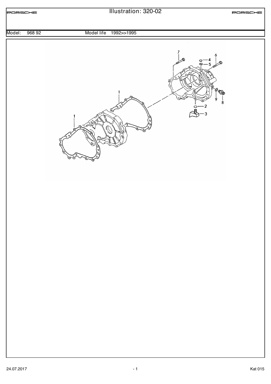 Exploded parts diagram — Tiptronic