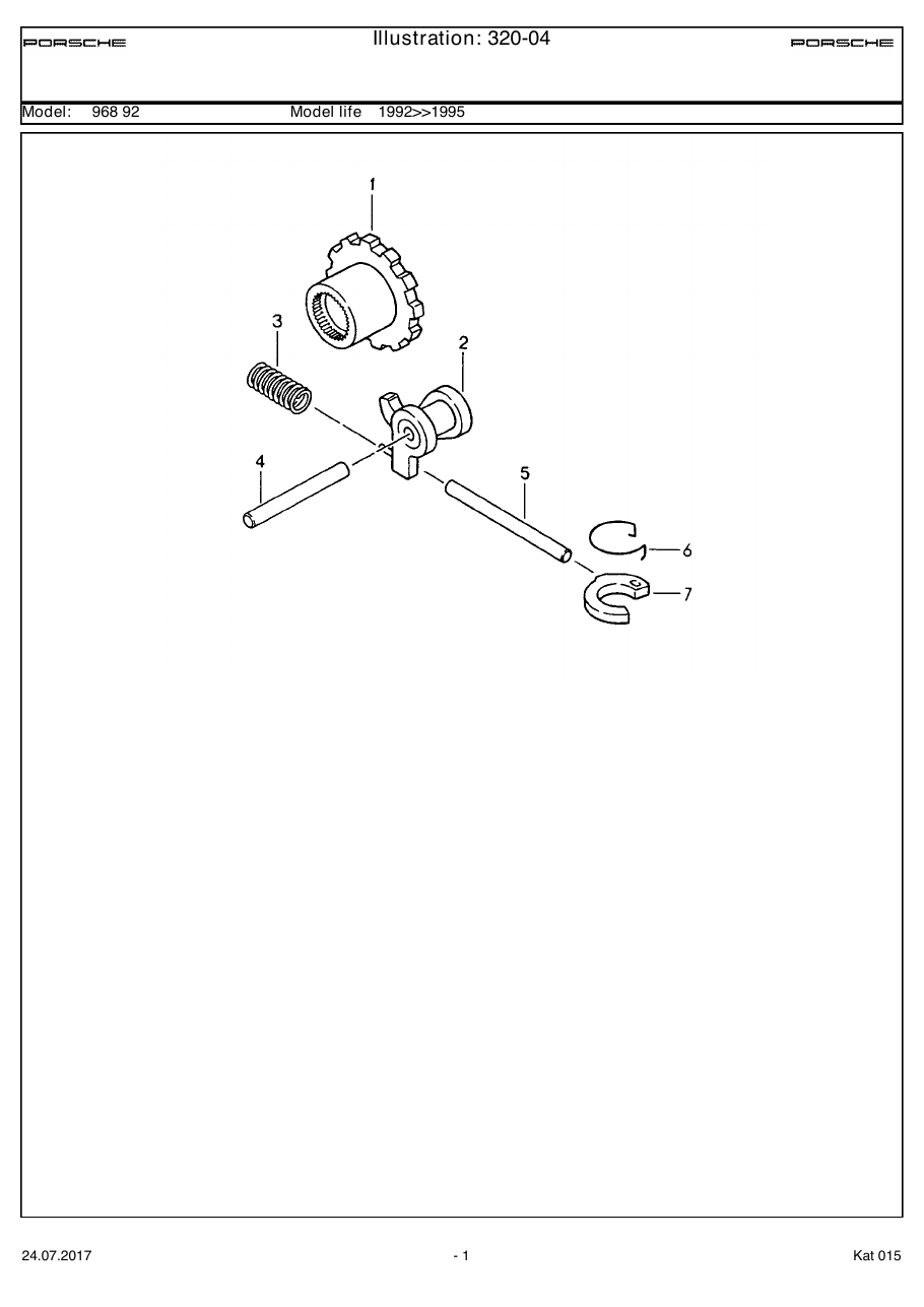 Exploded parts diagram — Tiptronic