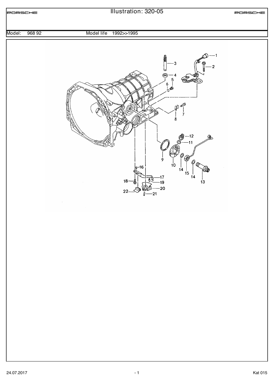 Exploded parts diagram — Tiptronic