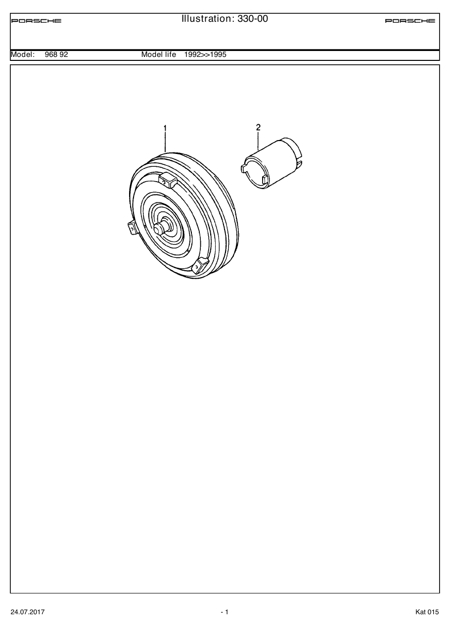 Exploded parts diagram — Tiptronic