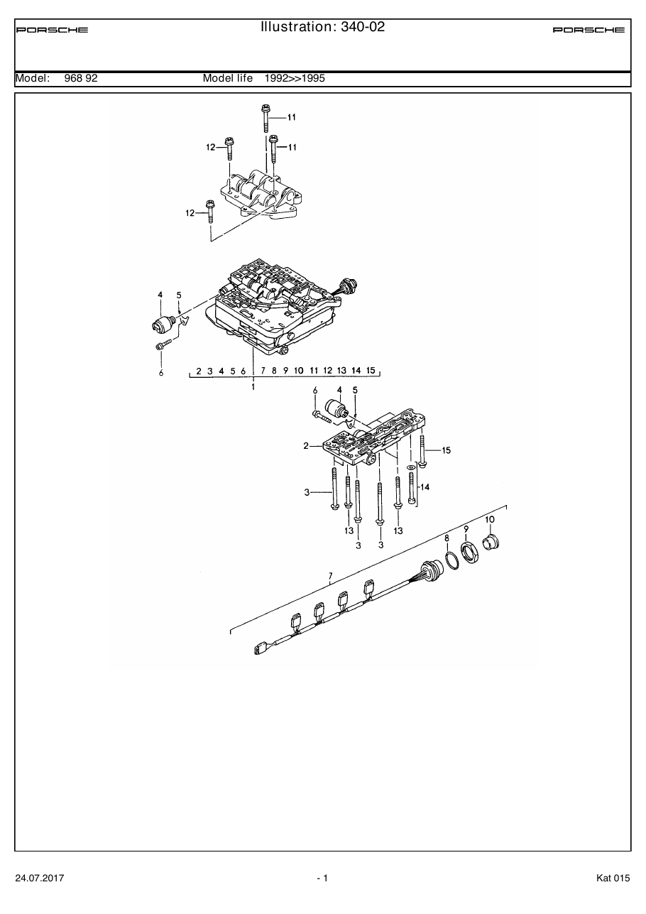 Exploded parts diagram — Tiptronic