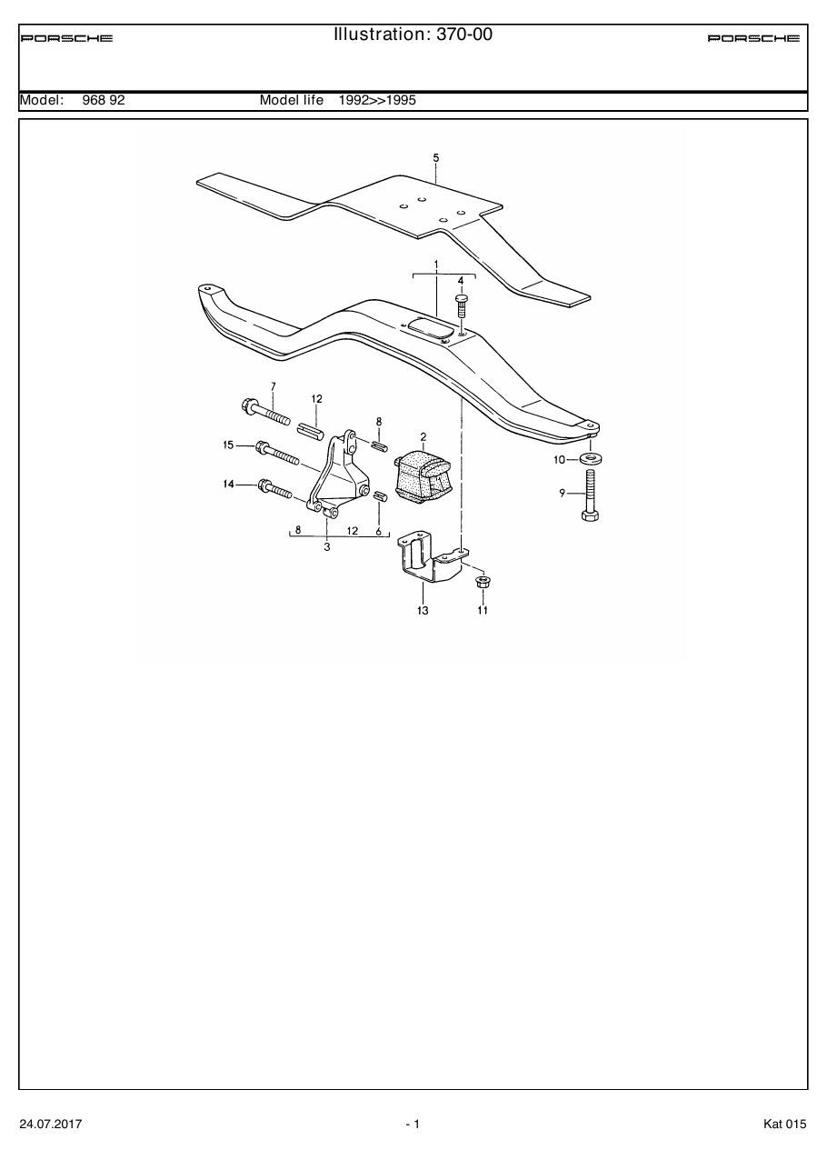 Exploded parts diagram — Tiptronic