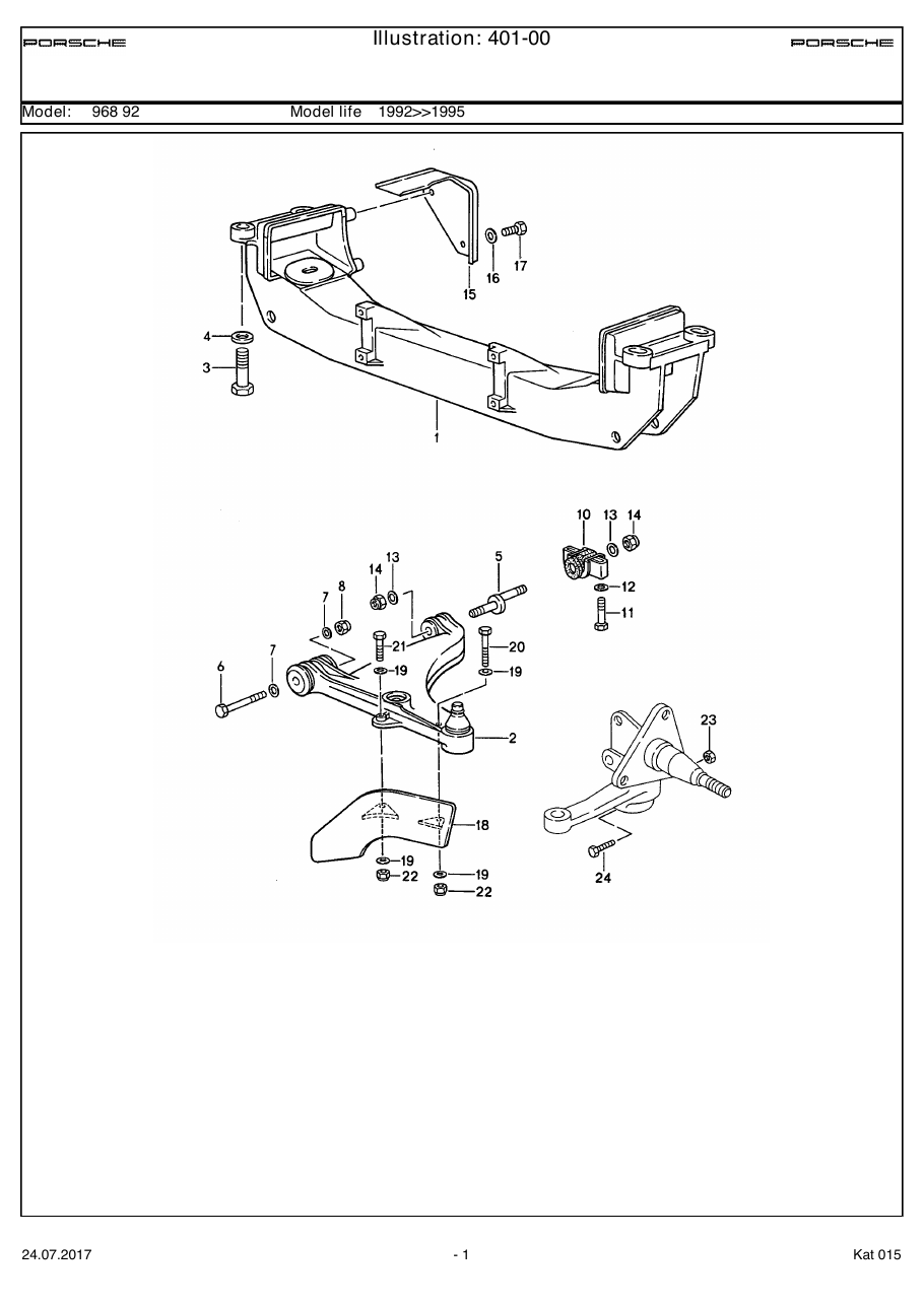 Exploded parts diagram — Wishbone