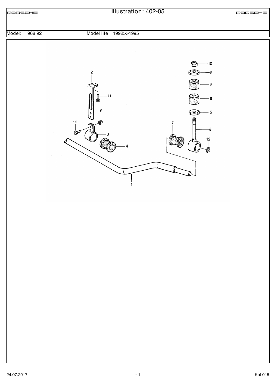 Exploded parts diagram — Stabiliser