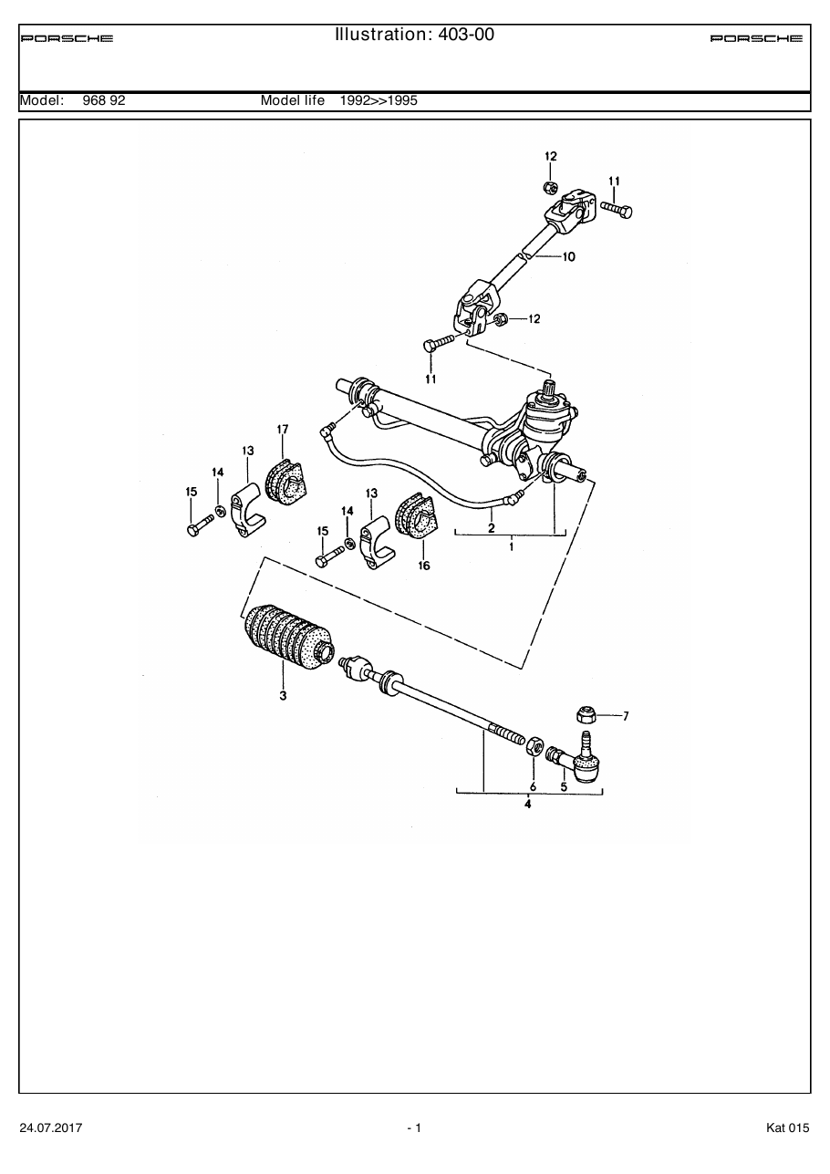 Exploded parts diagram — Power steering