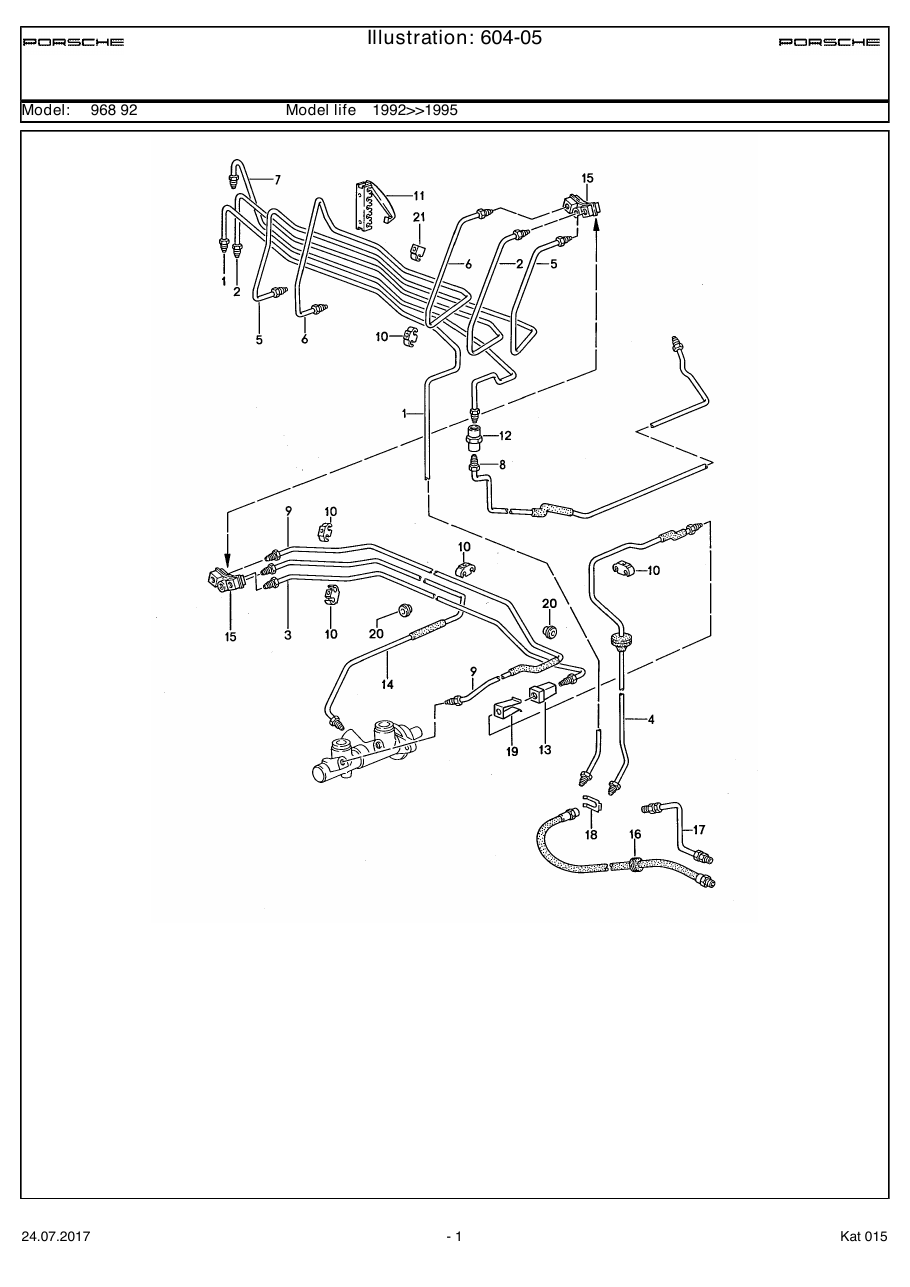 Exploded parts diagram — Brake lines