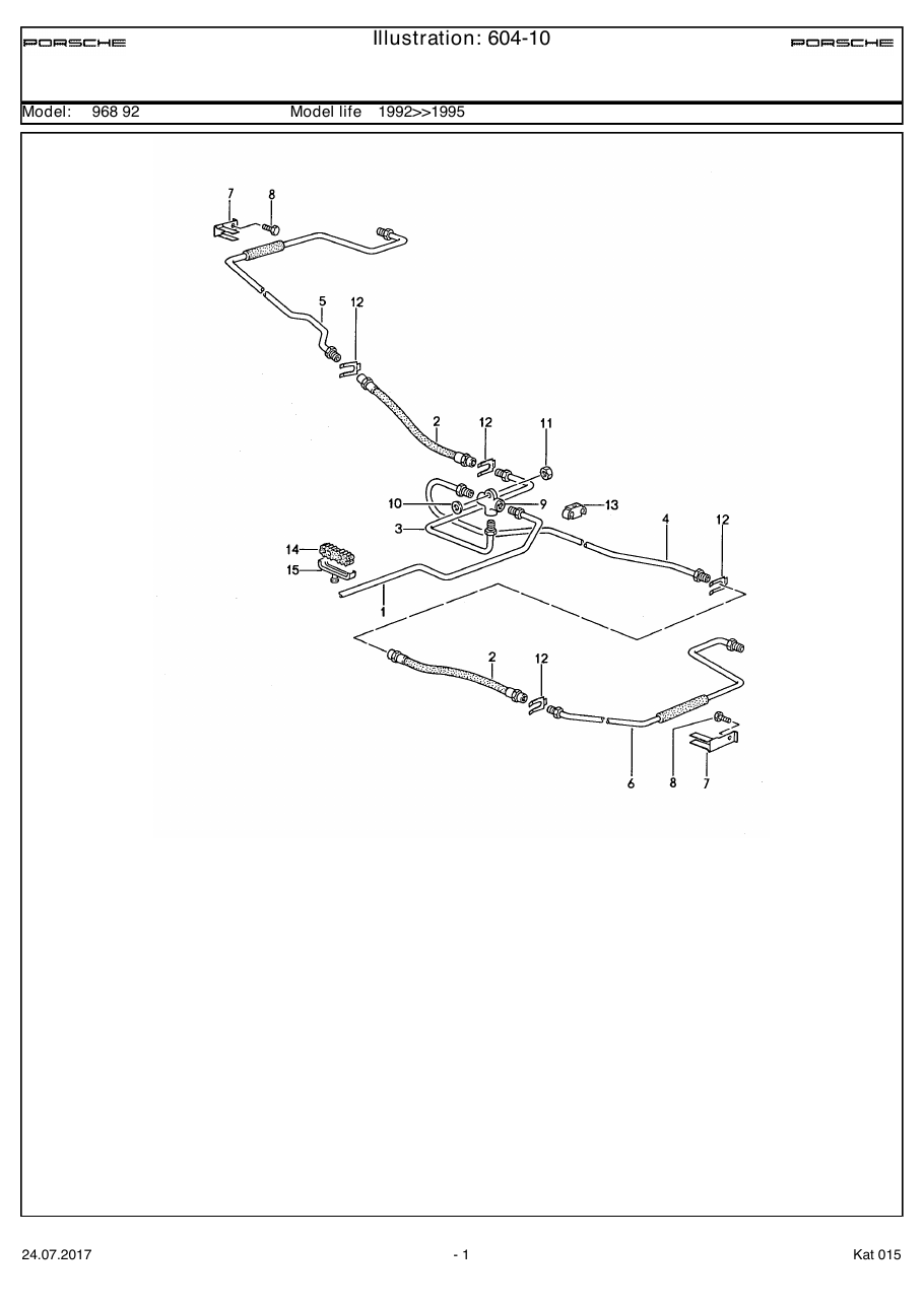 Exploded parts diagram — Brake lines