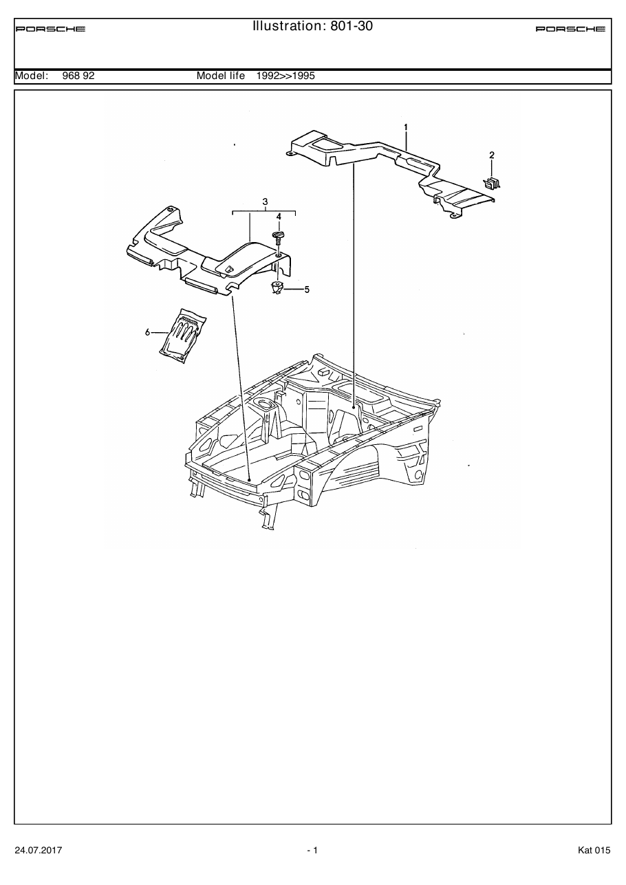 Exploded parts diagram — Lining