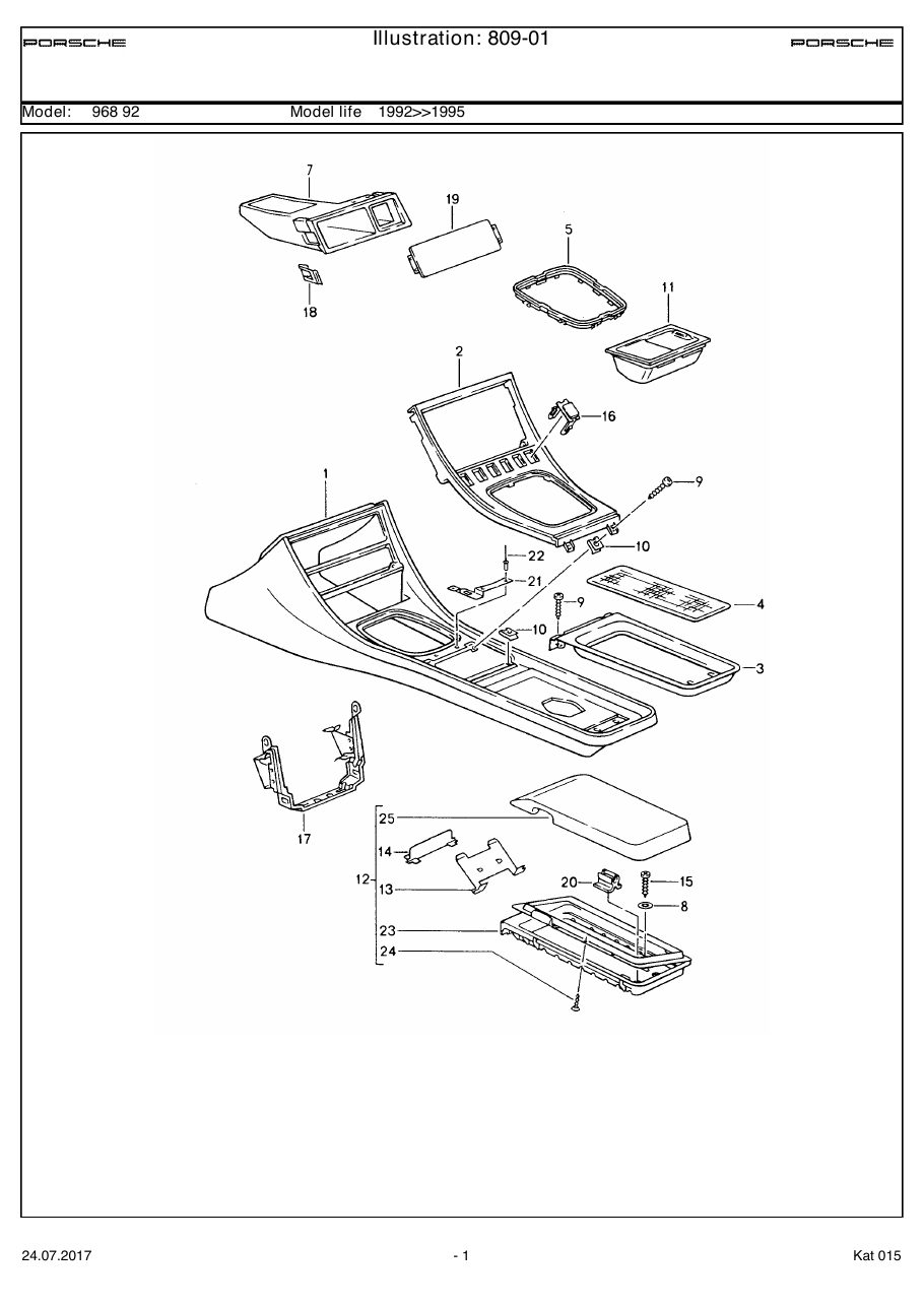 Exploded parts diagram — Cassette box