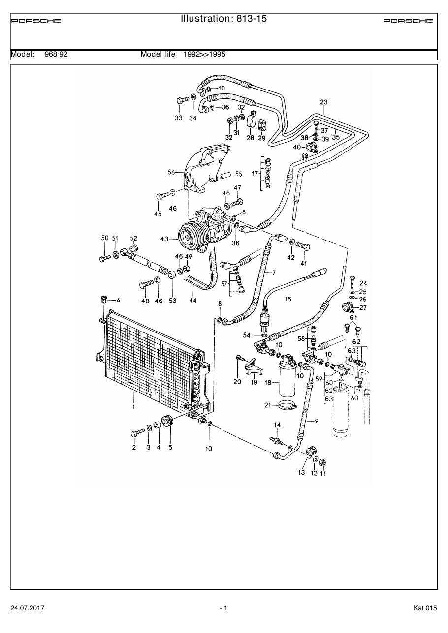 Exploded parts diagram — Refrigerant circuit