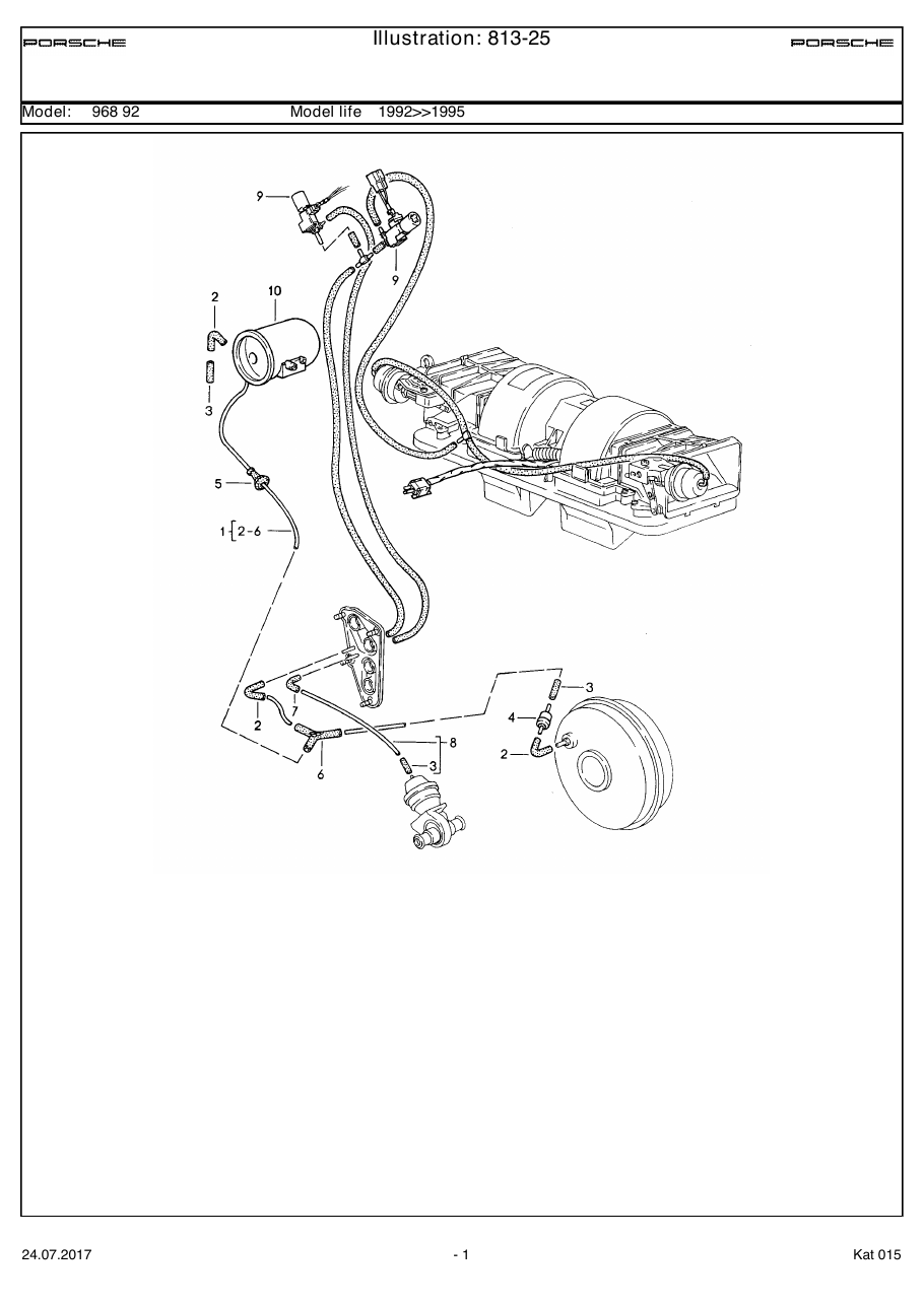 Exploded parts diagram — Vacuum control