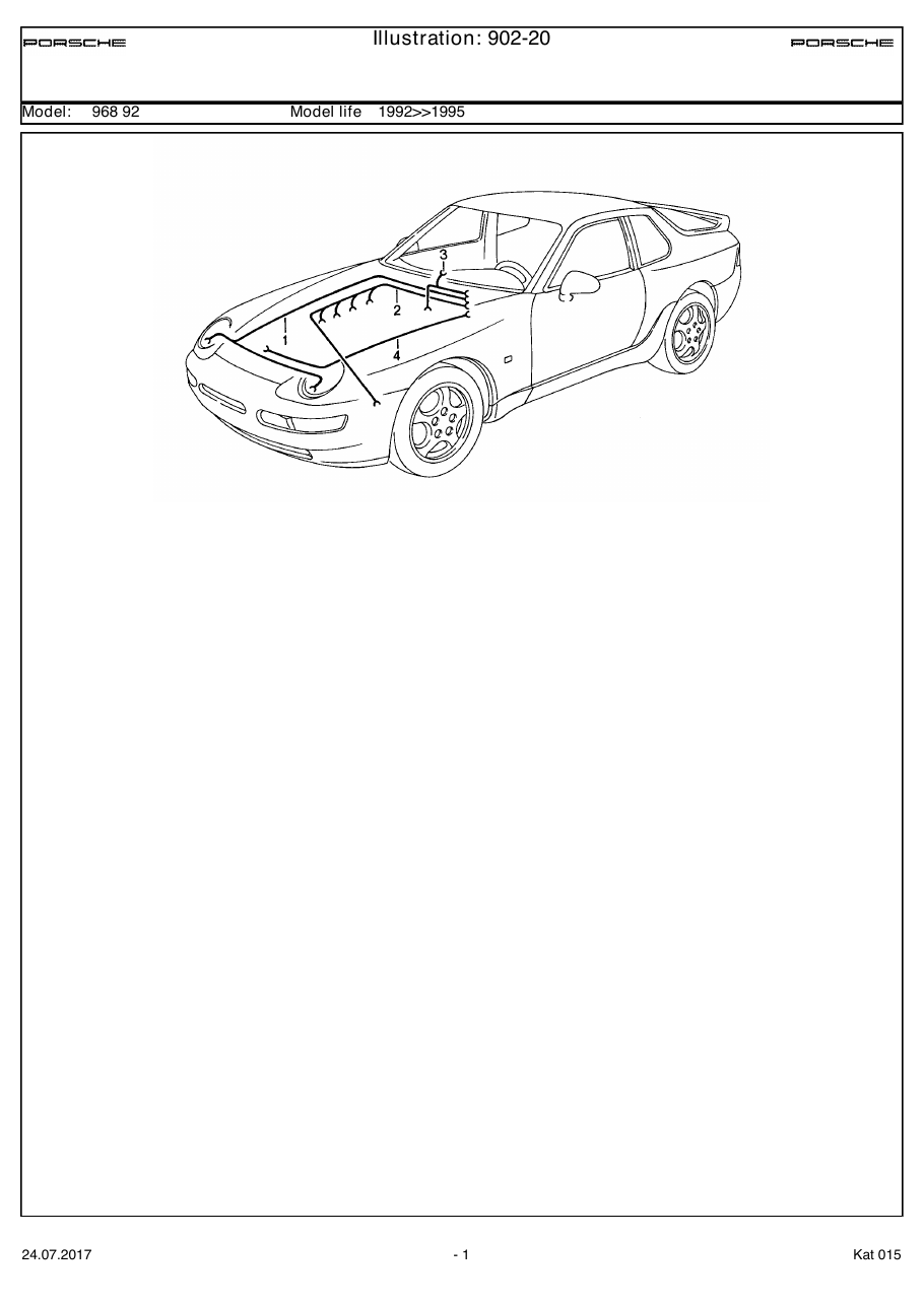 Exploded parts diagram — Wiring harnesses