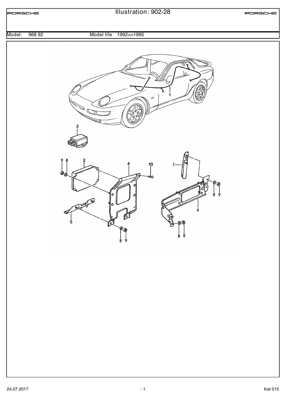 Exploded parts diagram — Wiring harnesses