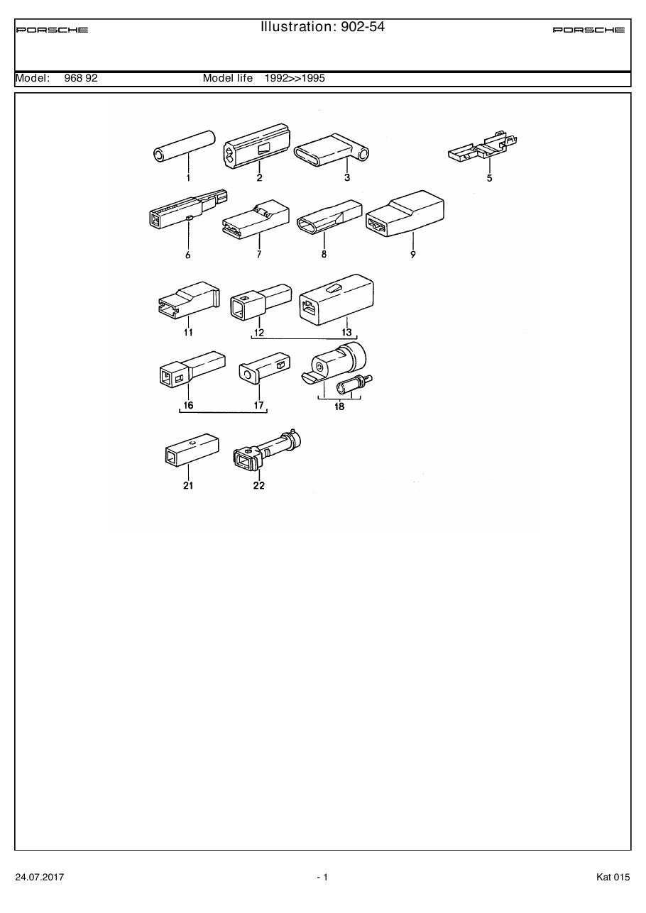 Exploded parts diagram — Insulated cable connection