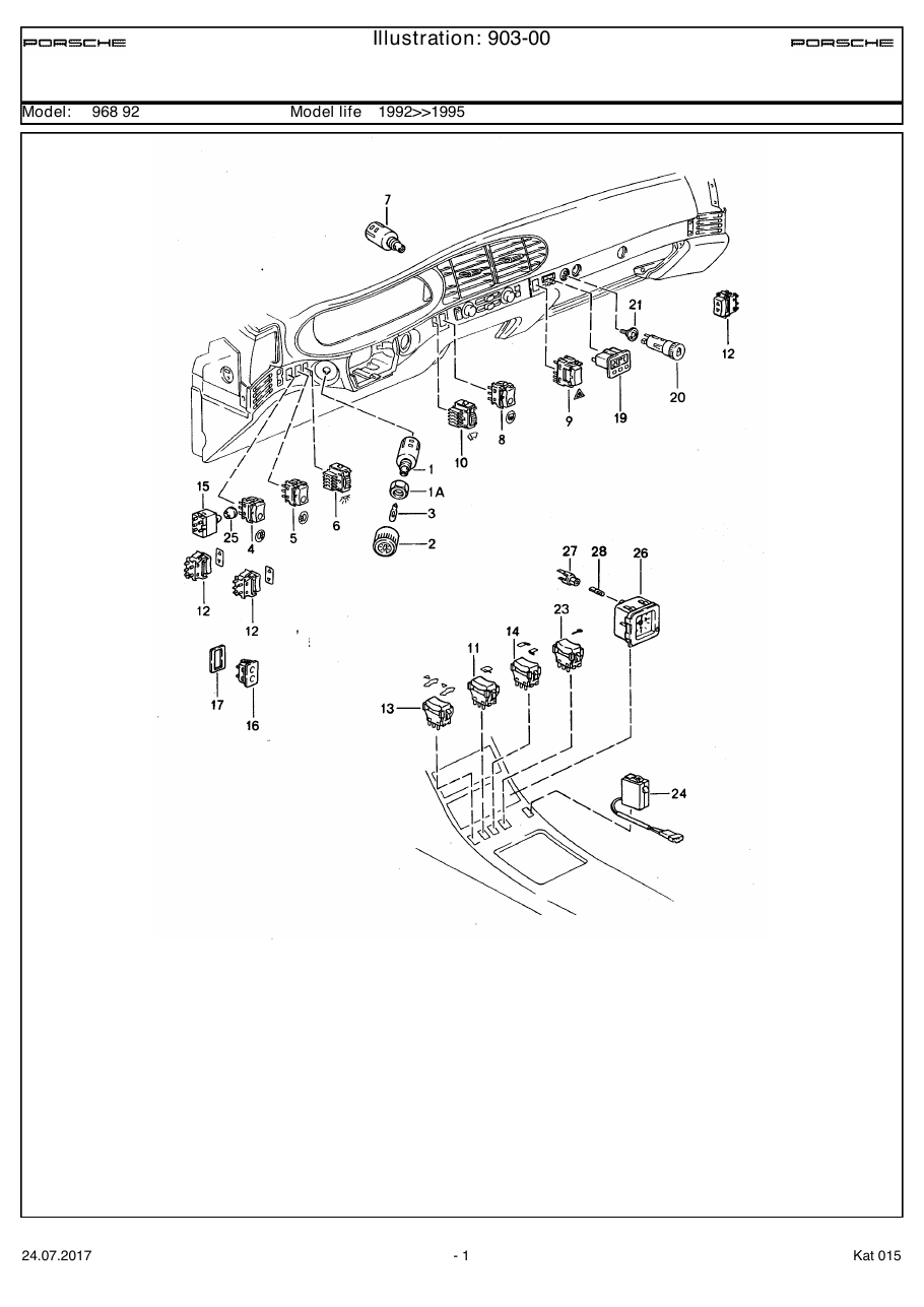 Exploded parts diagram — Switch