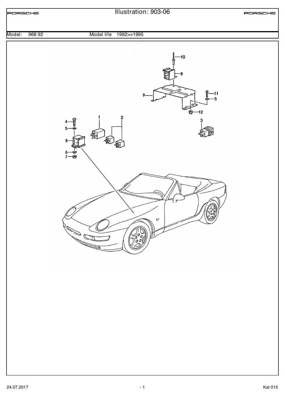 Exploded parts diagram — Relay