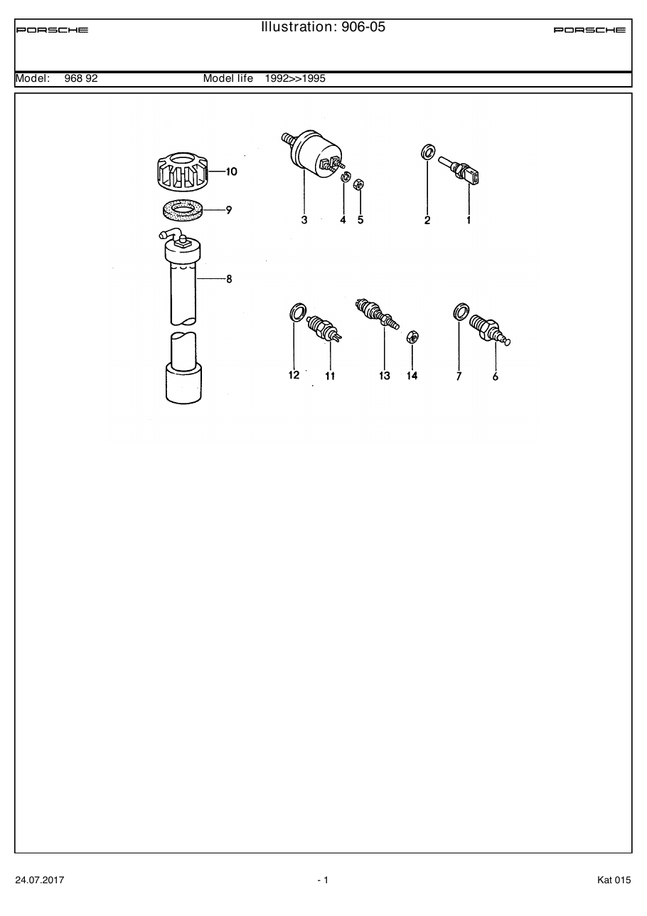 Exploded parts diagram — Switch