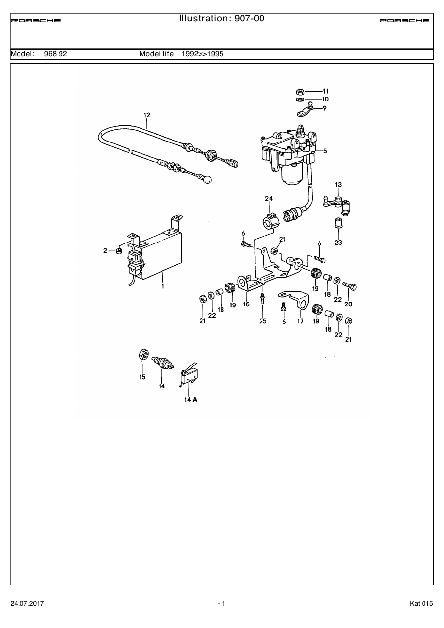 Exploded parts diagram — Cruise control